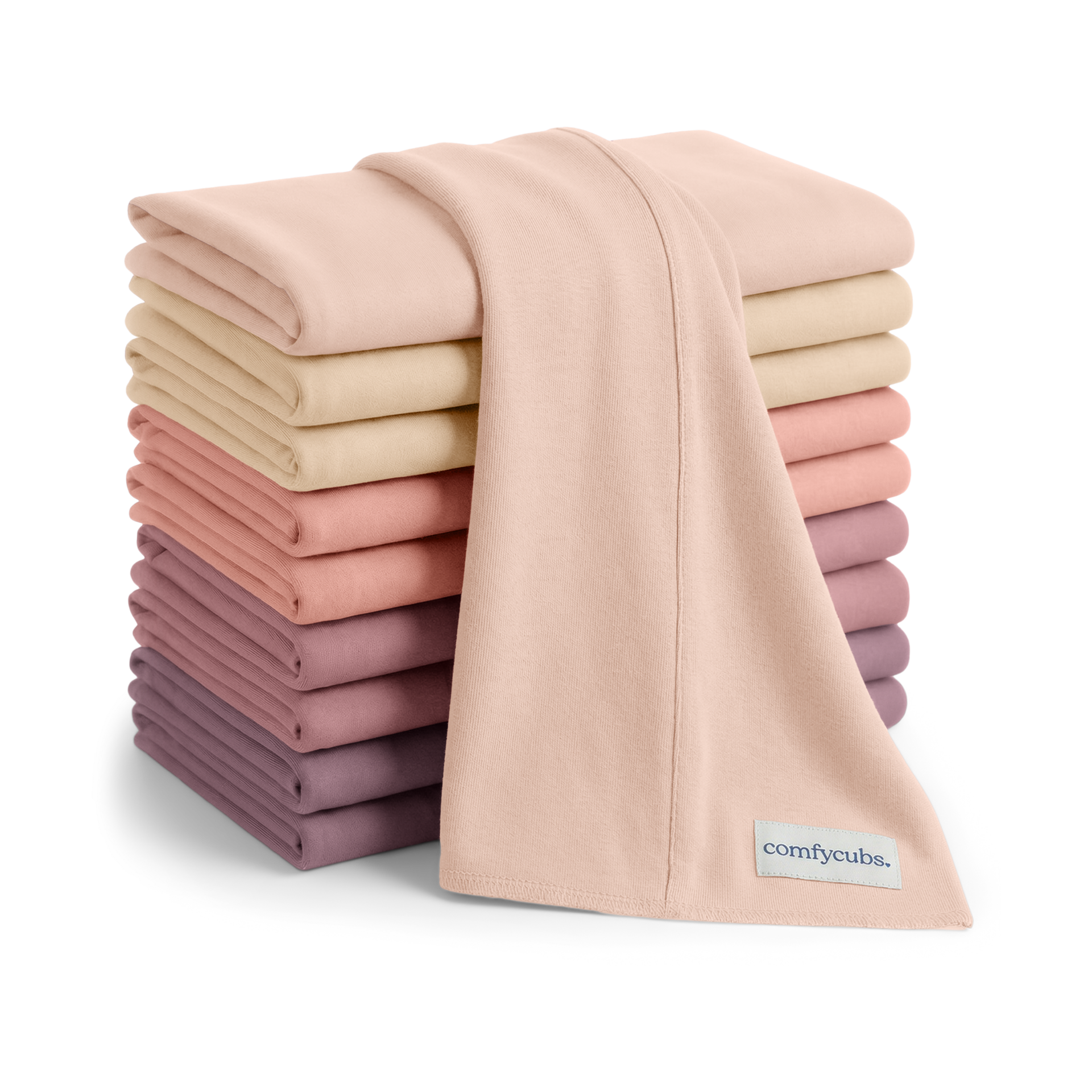 Comfy Cubs Baby Cotton Burp Cloths (10 Pack).