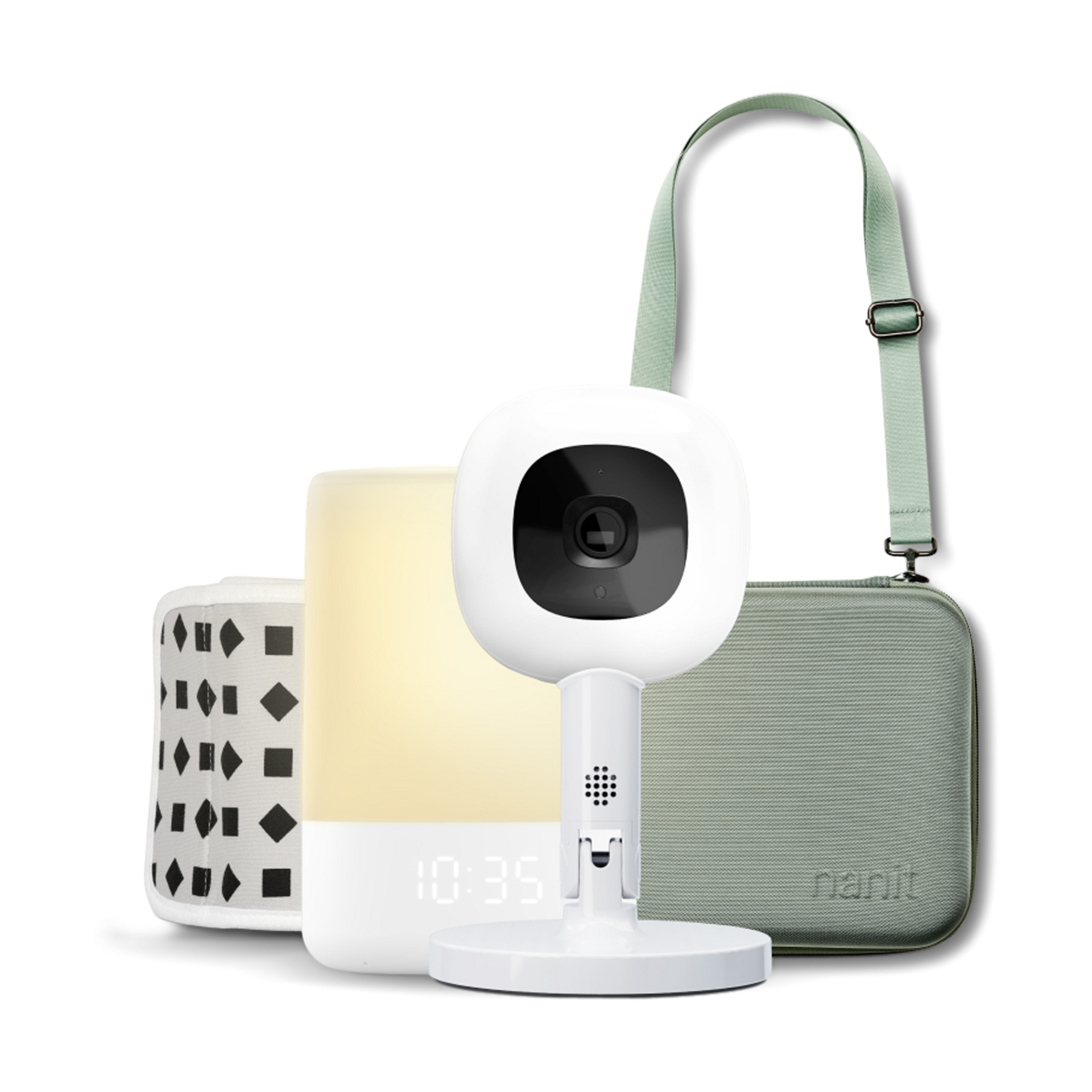 Nanit Pro Smart Baby Monitor & Flex Stand - 1080p Wi-Fi Video Camera, Sensor-Free Sleep & Breathing Motion Tracker, 2-Way Audio, Sound/Motion/Cry Notifications, Night Vision, and Breathing Band