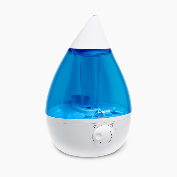Crane Drop Ultrasonic Cool Mist Humidifier - 1 Gallon - White/Blue.