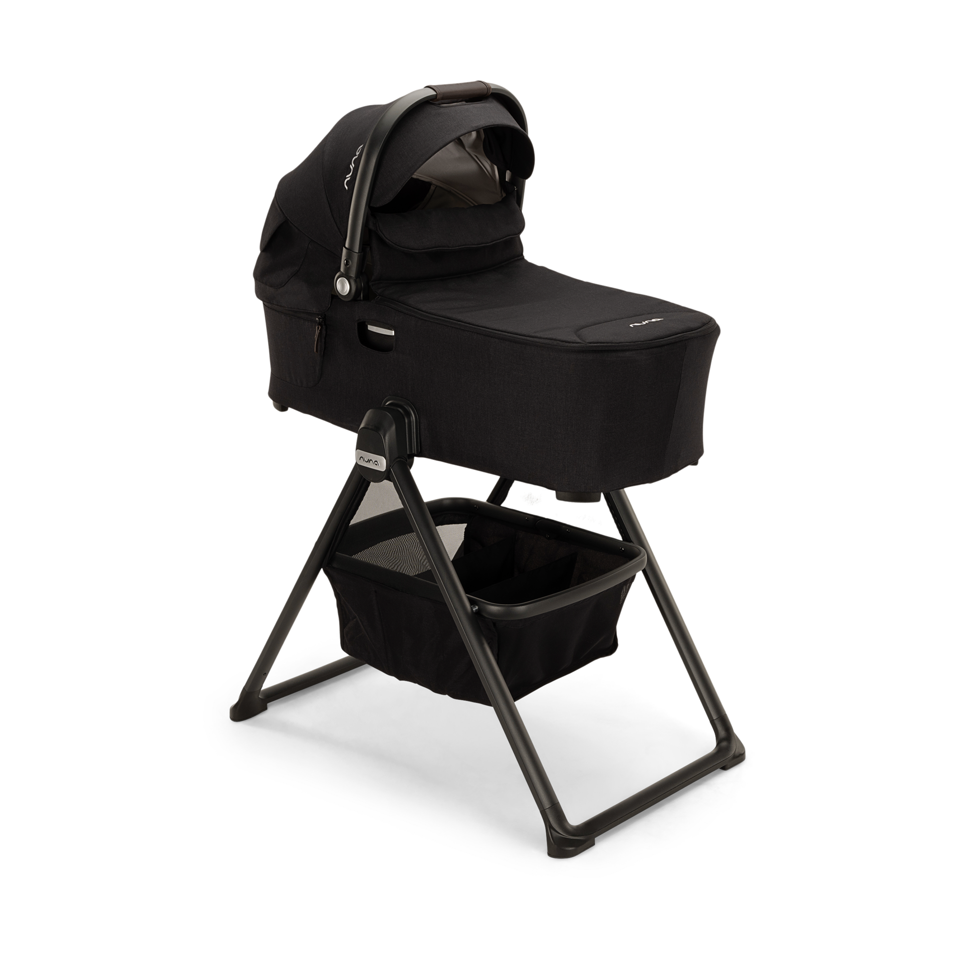 Nuna DEMI Series Bassinet + Stand - Caviar/Chocolate.