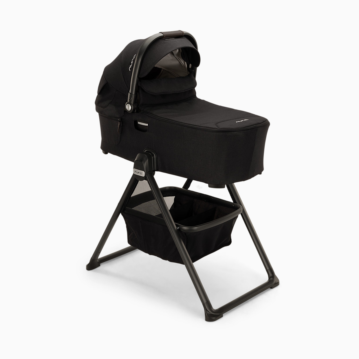 Nuna DEMI Series Bassinet + Stand - Caviar/Chocolate.