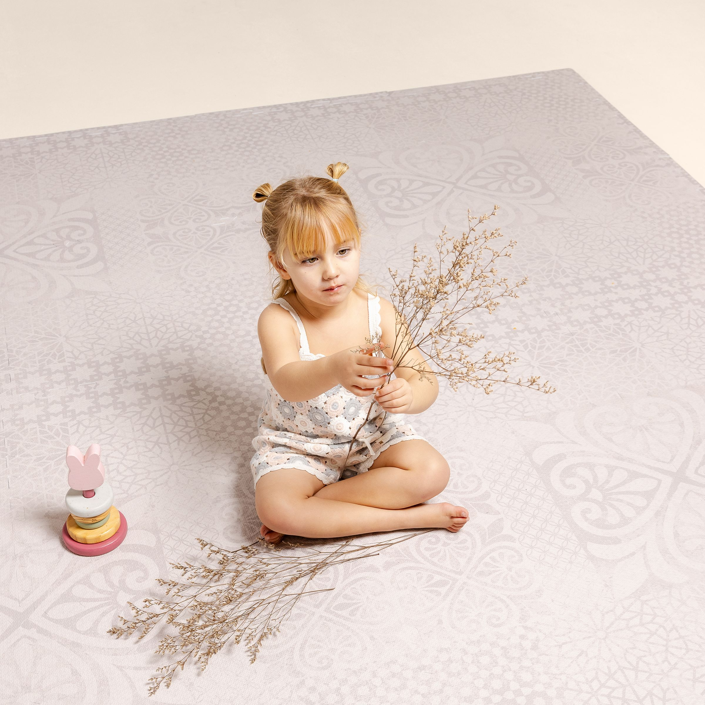 Toddlekind Haven Foam Play Mat - Aria -Maple, 4X6.
