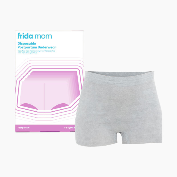 FridaMom High Waisted Disposable Postpartum Underwear - Boy Short, Regular.