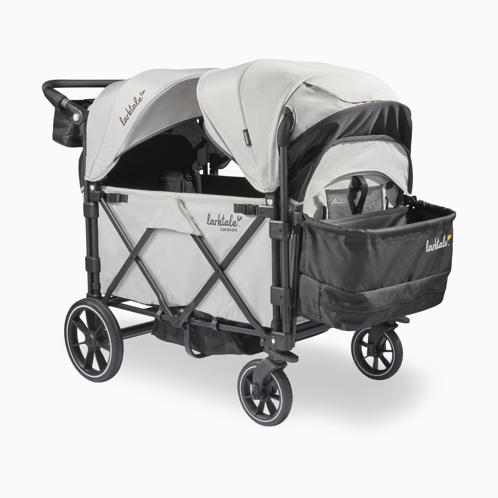 Larktale Caravan Quad Stroller Wagon - Avalon Gray | Babylist Shop