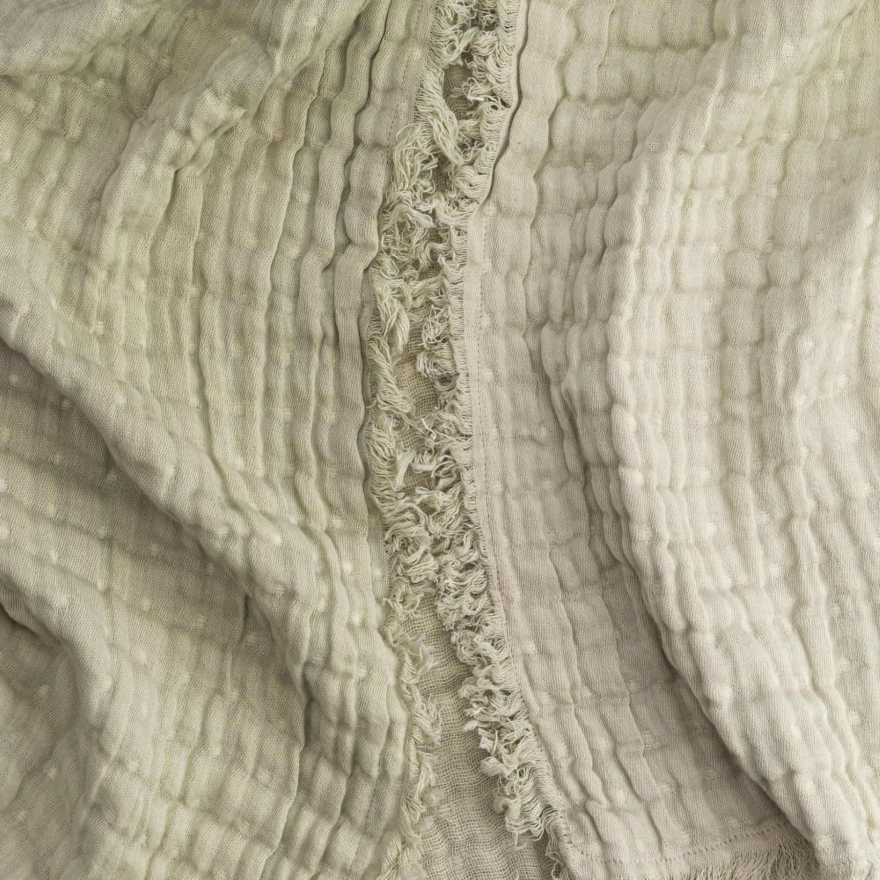 Crane Baby Multi-Layer Muslin Baby Blanket - Sage Green.