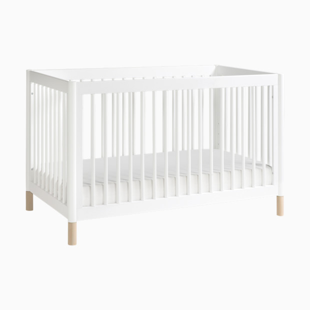 babyletto Gelato 4-in-1 Convertible Crib with Toddler Bed Conversion Kit - White/Washed Natural.