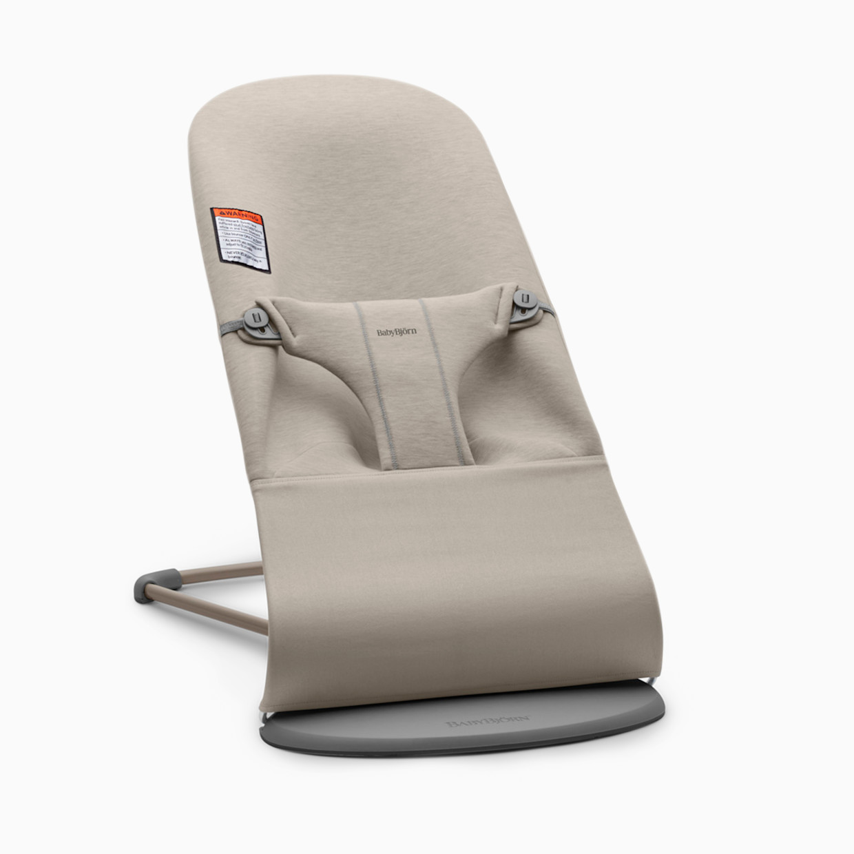 BabyBjörn Bouncer Bliss and Toy Bar Bundle - Sand Gray/Soft Friends Neutrals.