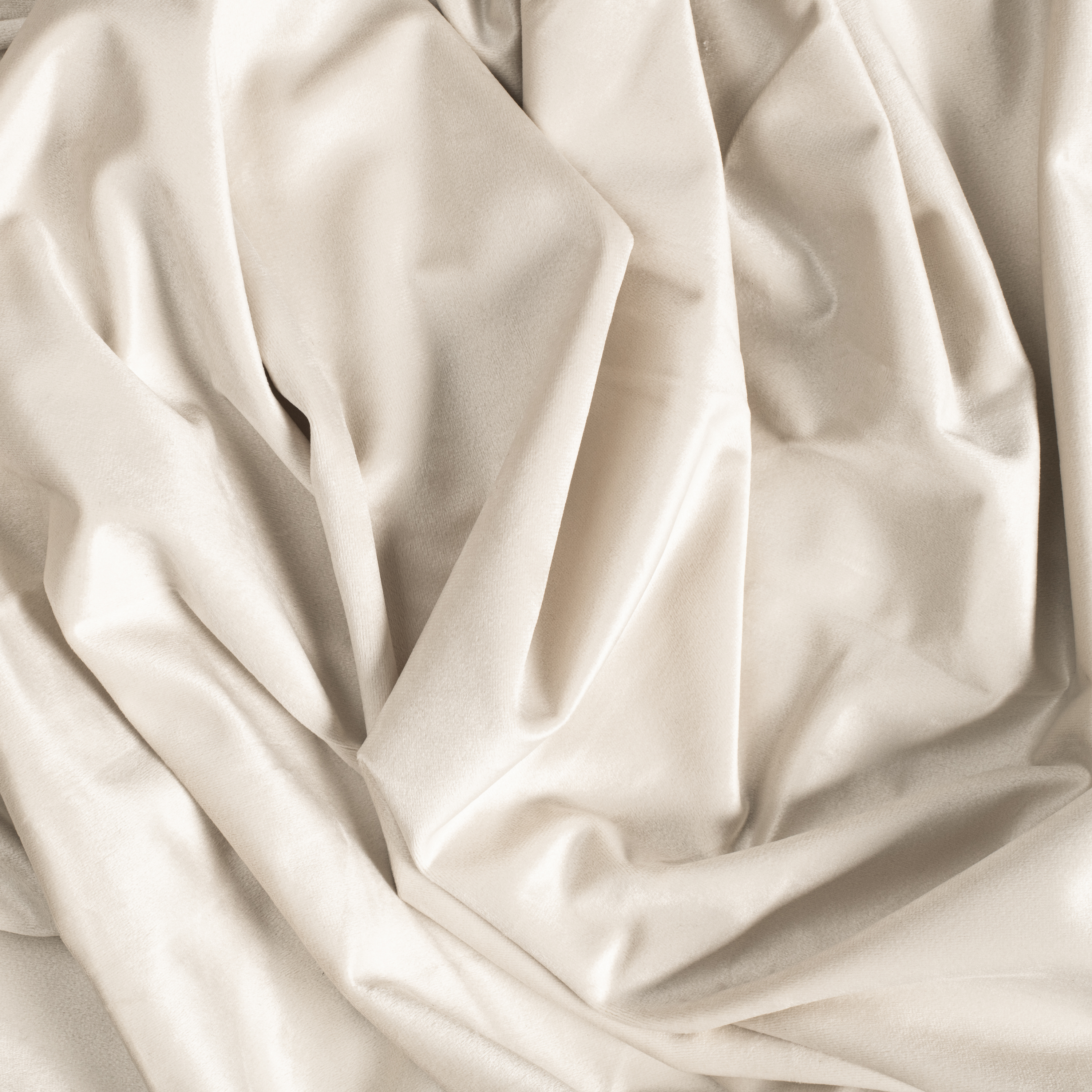 Ricardo Trading Premium Velvet Rod Pocket With Back Tabs Panel - Bone, 50"W X 96"L, 1.