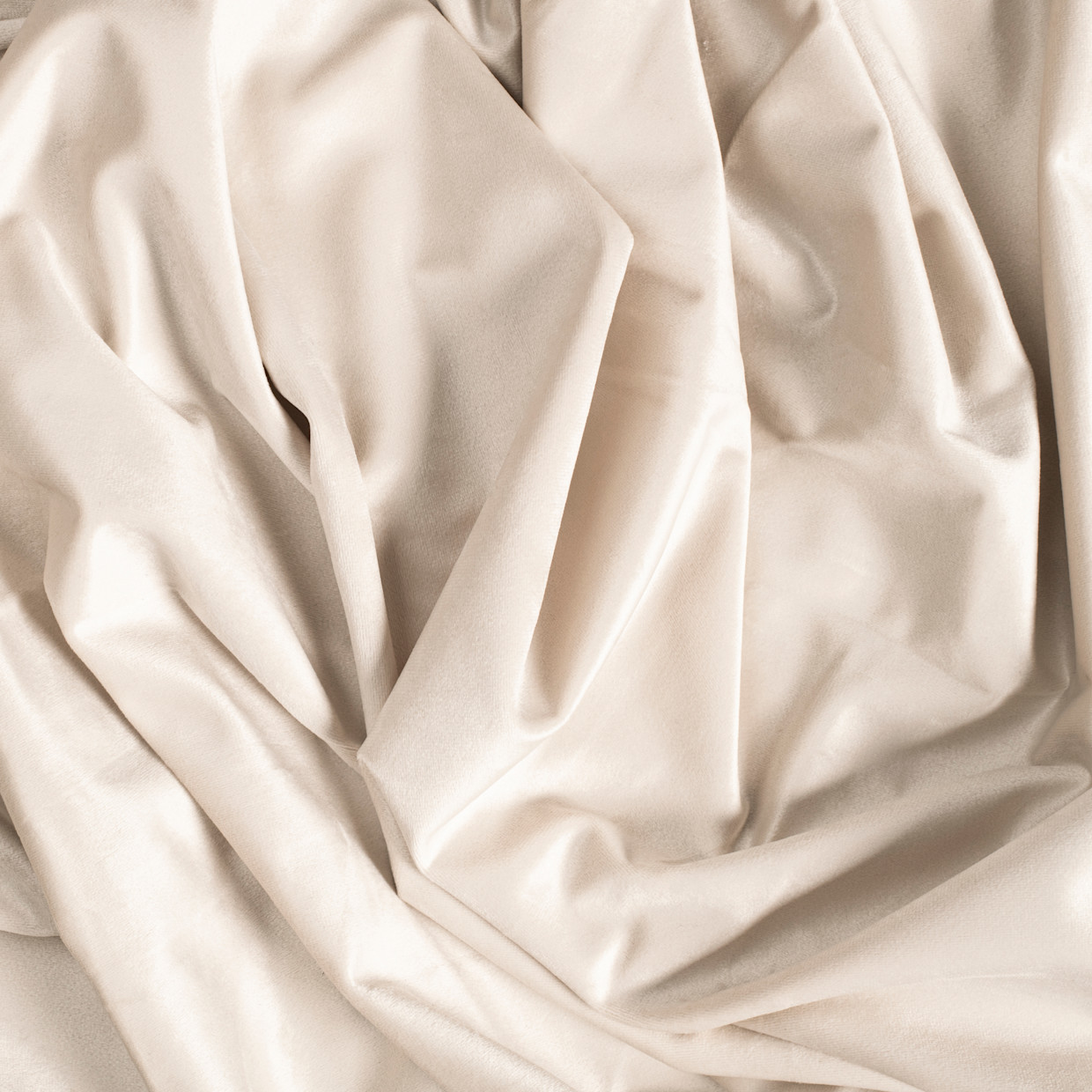 Ricardo Trading Premium Velvet Rod Pocket With Back Tabs Panel - Bone, 50"W X 96"L, 1.