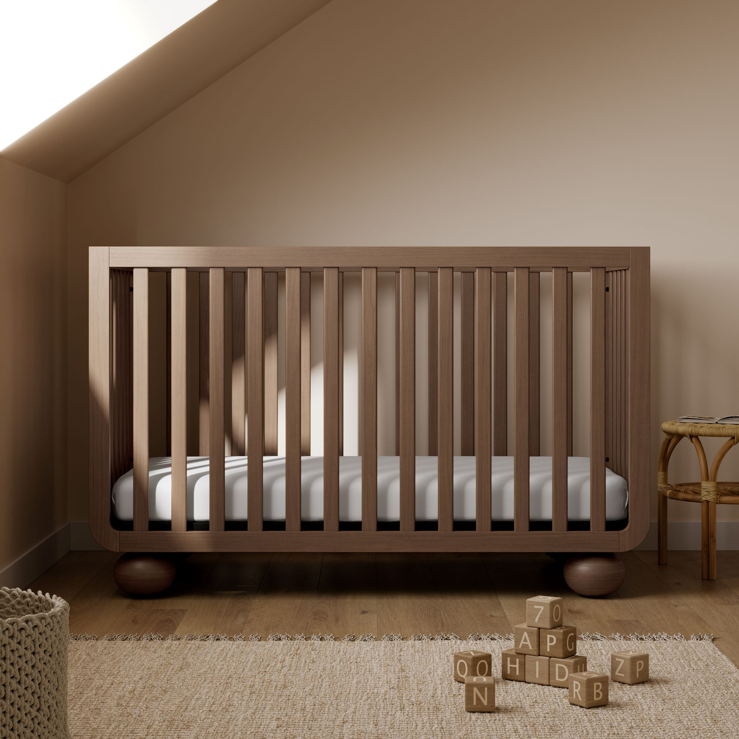 Storkcraft Amalfi Deluxe 5-in-1 Convertible Crib - Hazelnut.