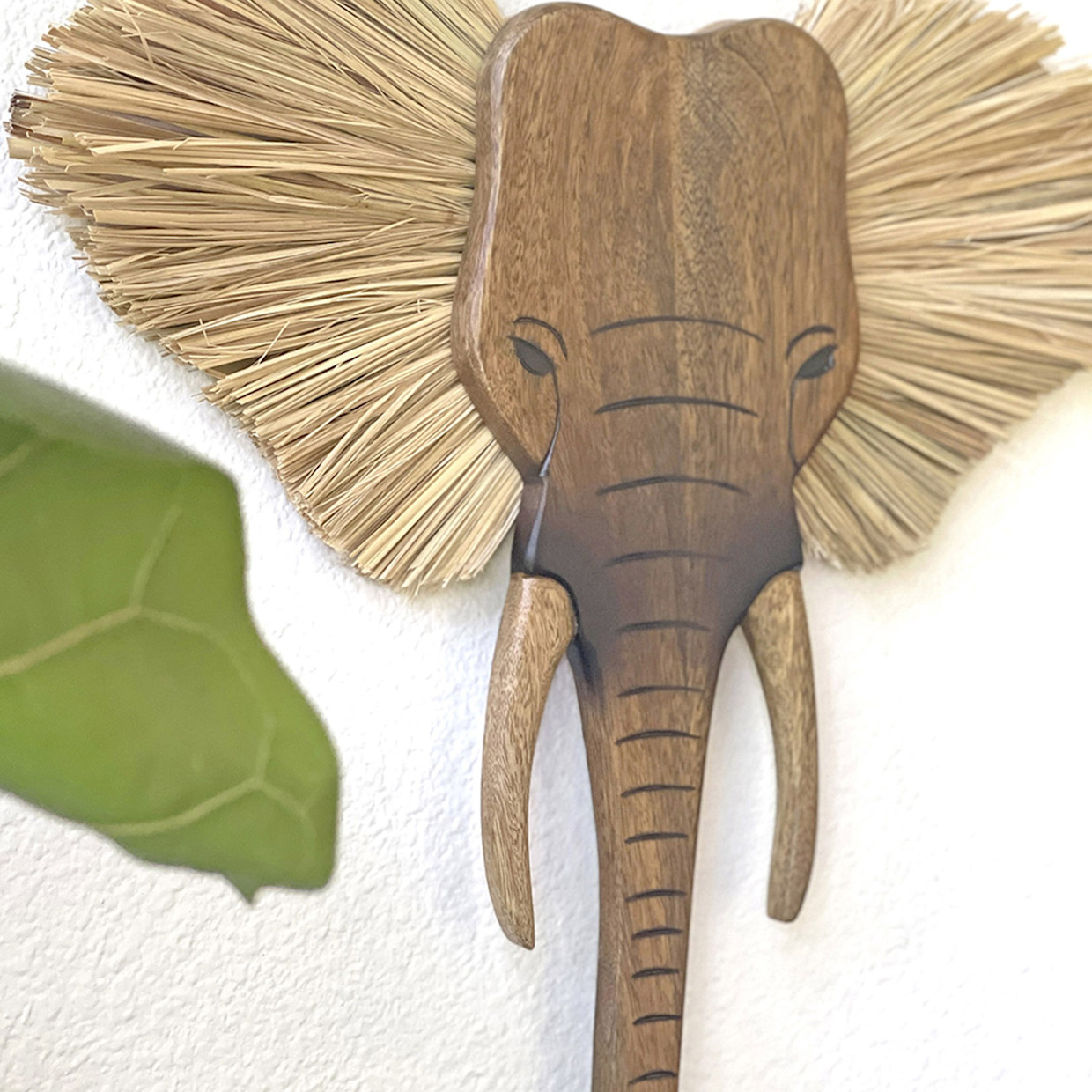Crane Baby Handcrafted Wood Wall Decor - Elephant.