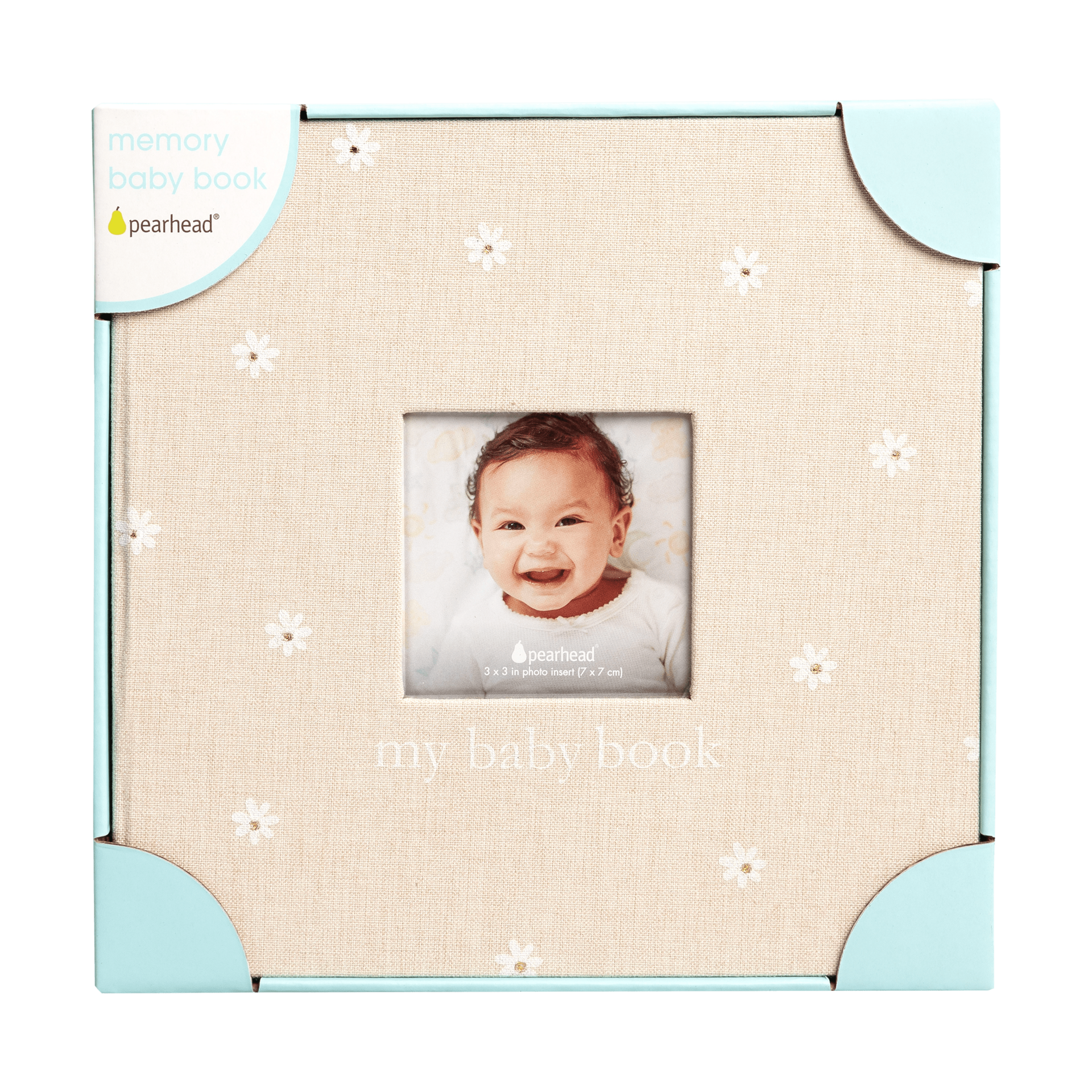 Pearhead Daisy Print Baby Book.