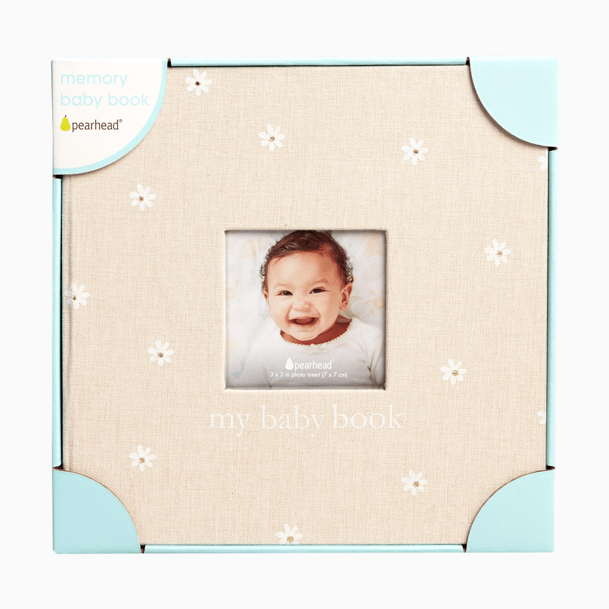 Pearhead Daisy Print Baby Book.