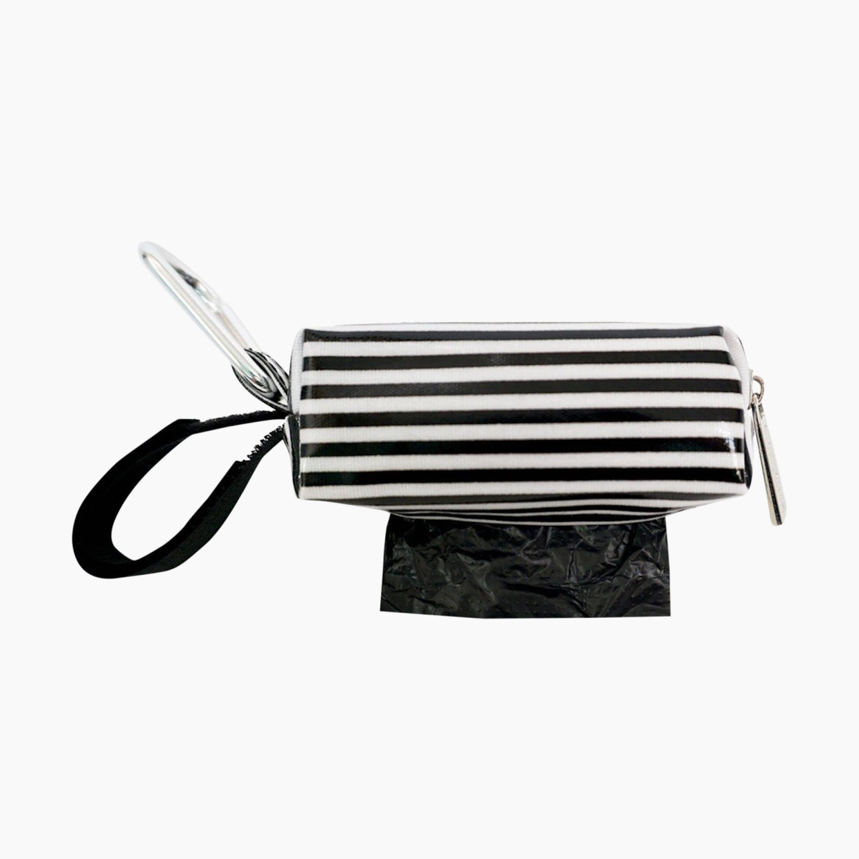 Oh Baby Bags Portable Diaper Bag Dispenser - Black/White Stripes, 48.