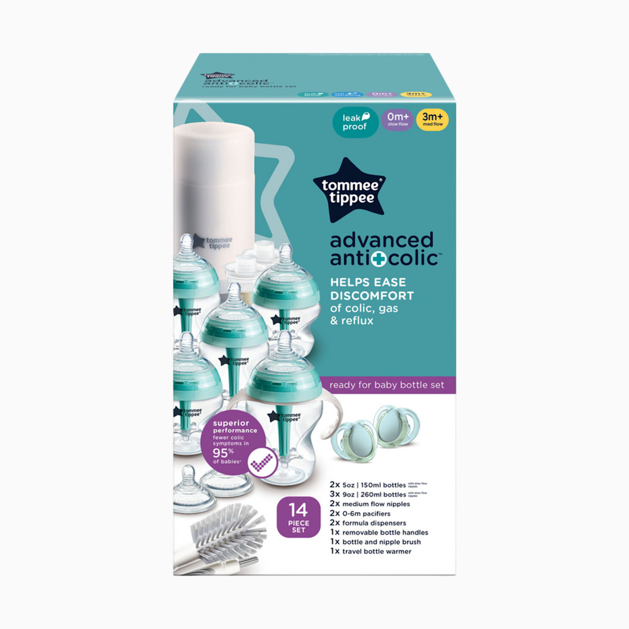 Tommee Tippee Advanced Anti-Colic Ready for Baby Bottle Set.