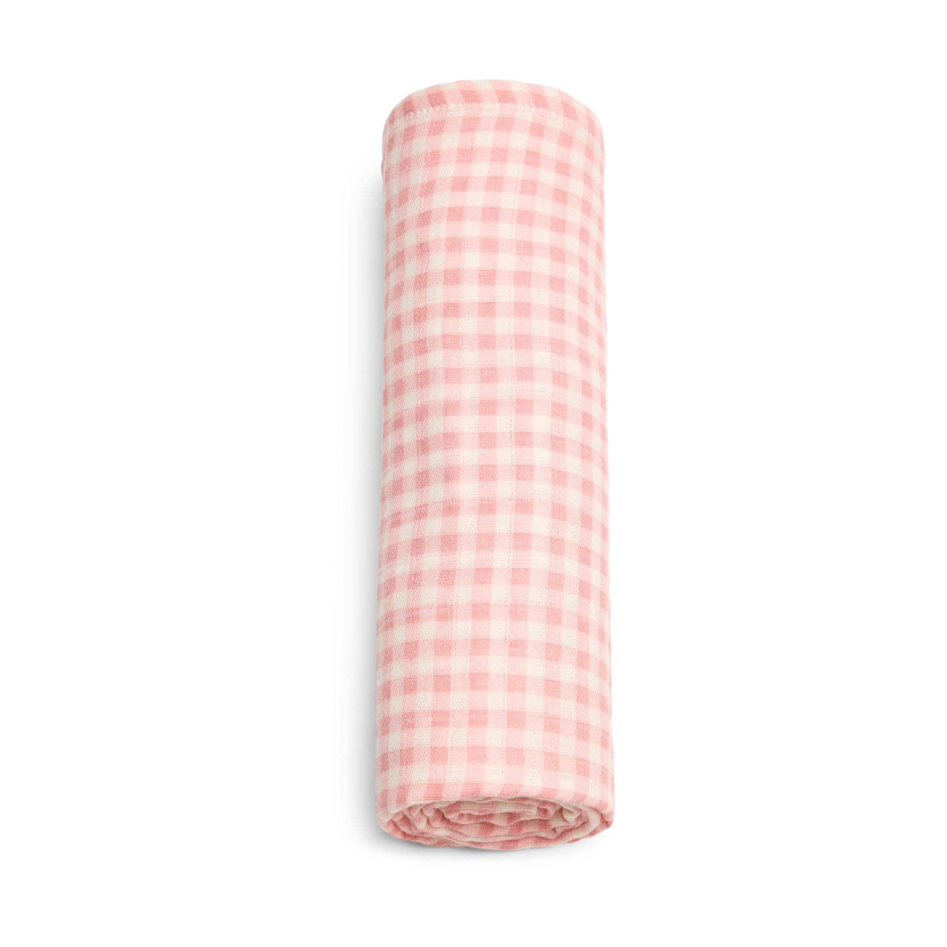 Tiny Kind Organic Cotton Muslin Swaddle Blanket - Pink Gingham.