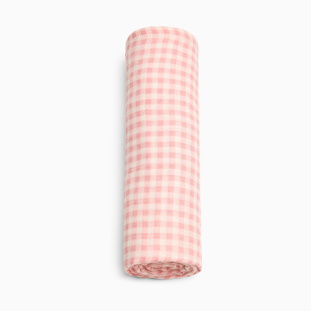 Tiny Kind Organic Cotton Muslin Swaddle Blanket - Pink Gingham.