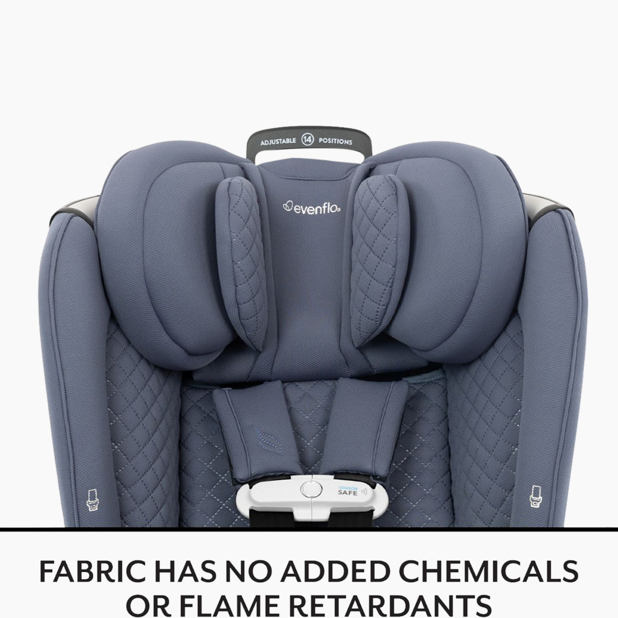 Evenflo Revolve360 Slim 2-in-1 Rotational Car Seat with Green & Gentle Fabric - Flint.