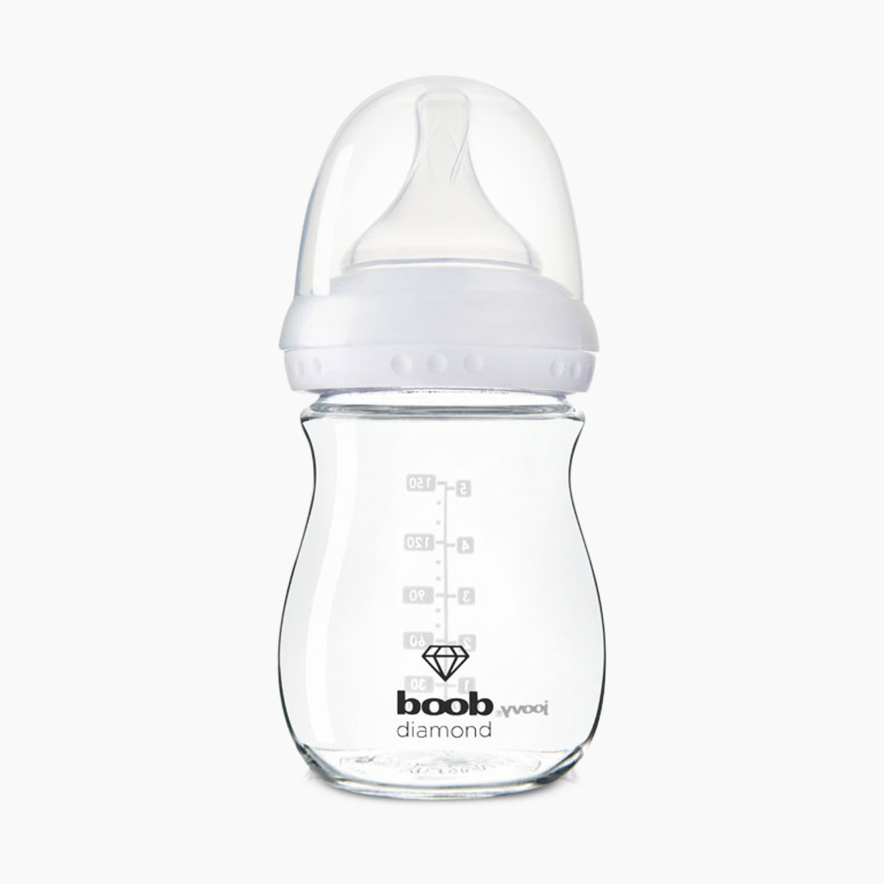 Joovy Boob Diamond Glass Bottle - Clear, 5 oz, 1.