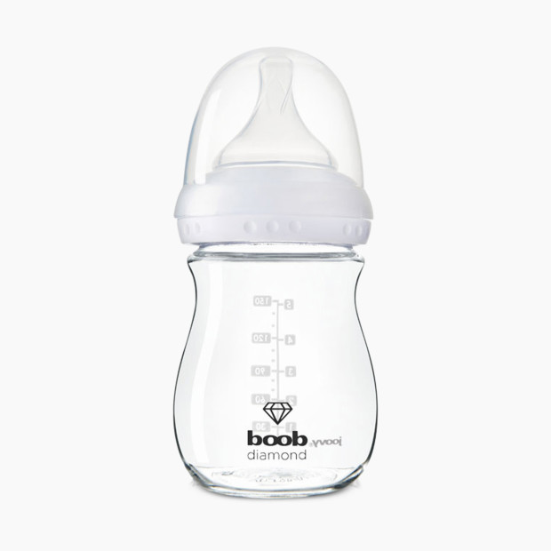 Joovy Boob Diamond Glass Bottle - Clear, 5 oz, 1.