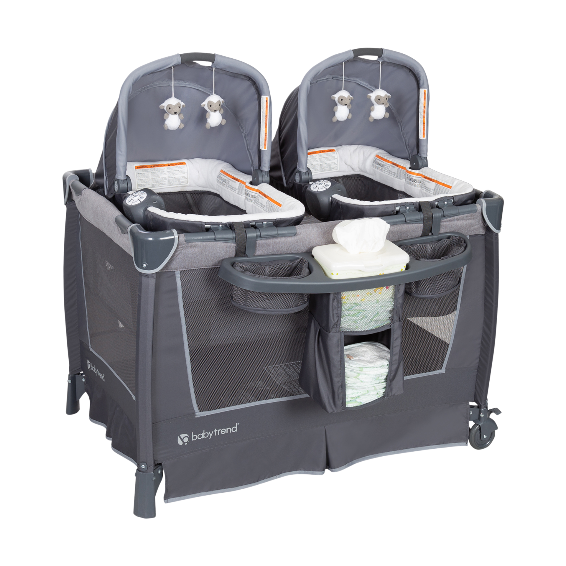 Baby Trend Retreat Twins Nursery Center Shale Babylist Shop