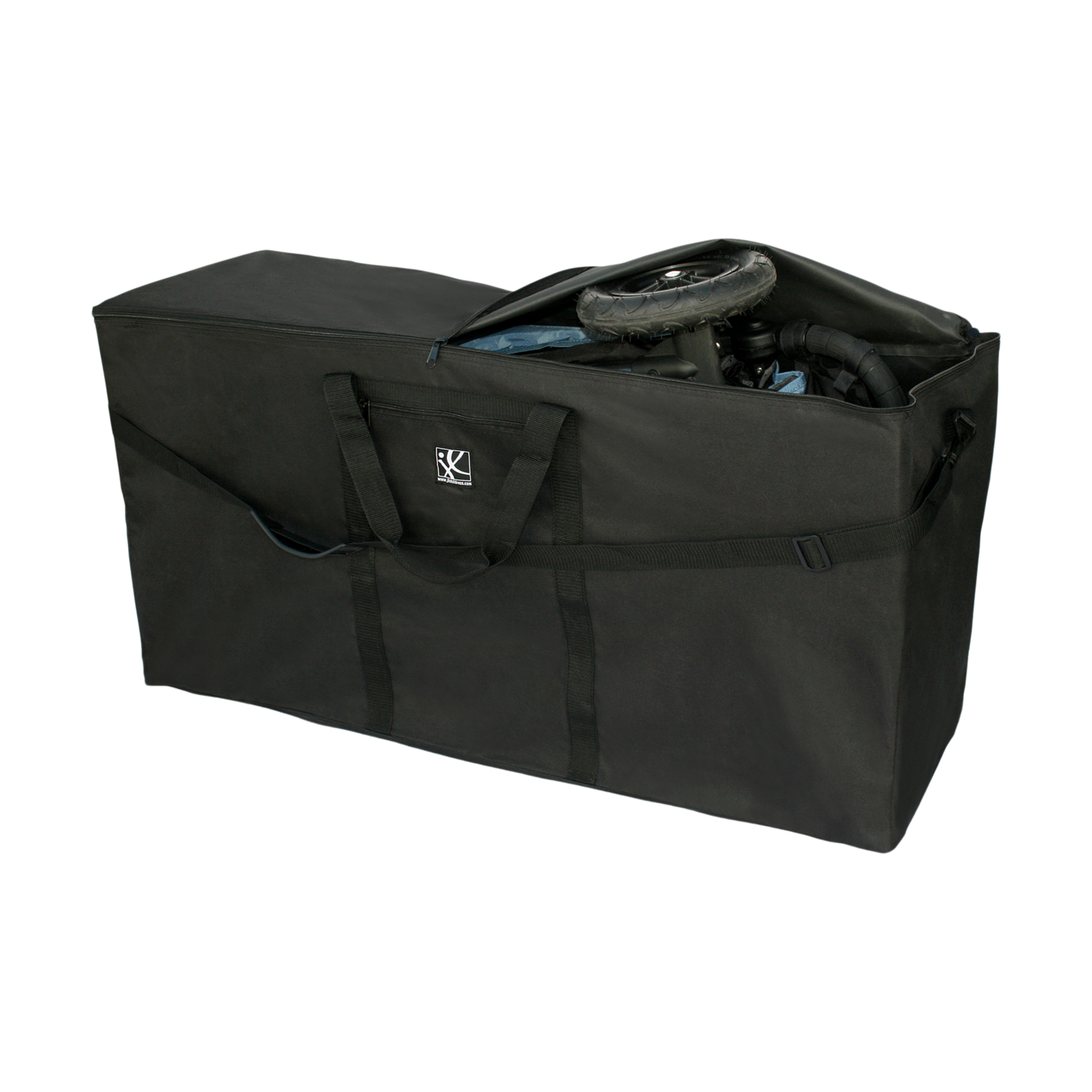 J.L. Childress Standard & Dual Stroller Bag - Travel Bag for Airplane, Fits Most Single & Double Baby Strollers, Airport Accessories for Gate or Baggage Check, Adjustable Strap - X-Large, Unpadded