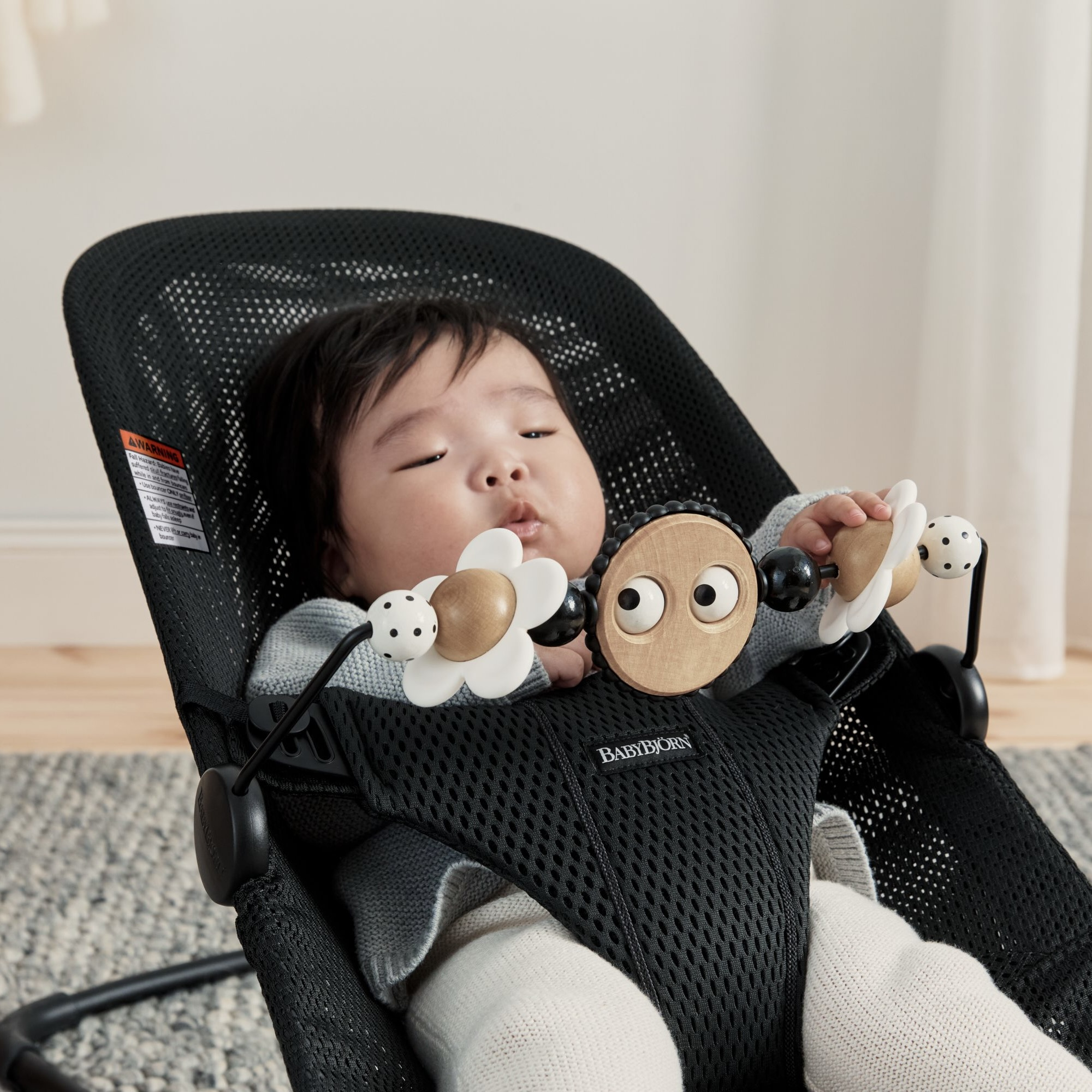 BabyBjörn Toy for Bouncer - Black/White Googly Eyes.