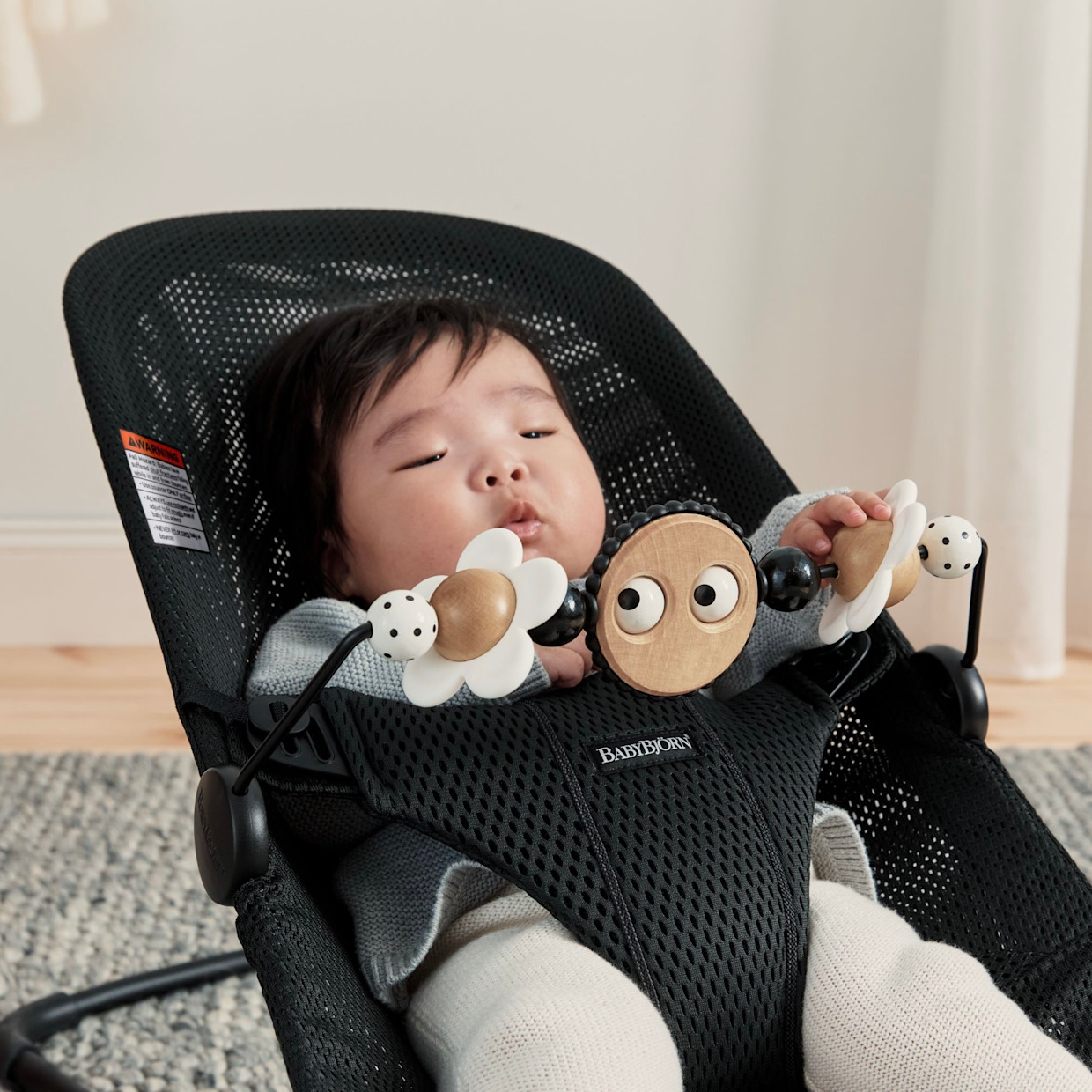 BabyBjörn Toy for Bouncer - Black/White Googly Eyes.