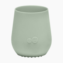 ezpz Tiny Cup (Sage) - 100% Silicone Training Cup for Infants - 4 months + - Designed by a Pediatric Feeding Specialist - Baby-led Weaning Essentials & Baby Gifts