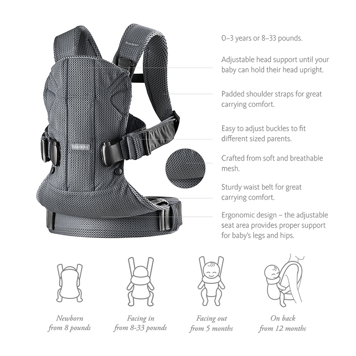 baby carrier under 8 pounds