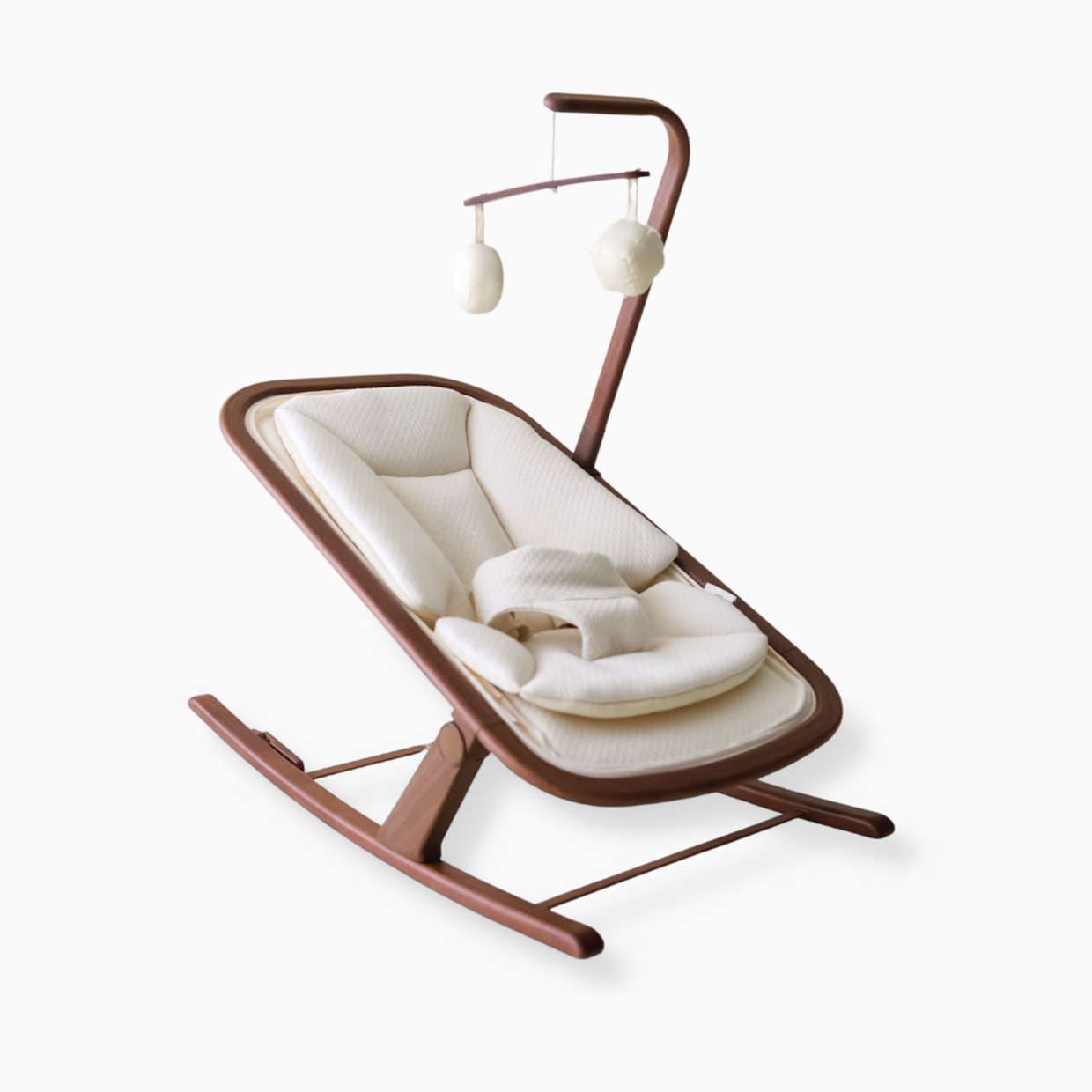 Snuggle Me Organic Infant Rocker - Natural/Walnut.