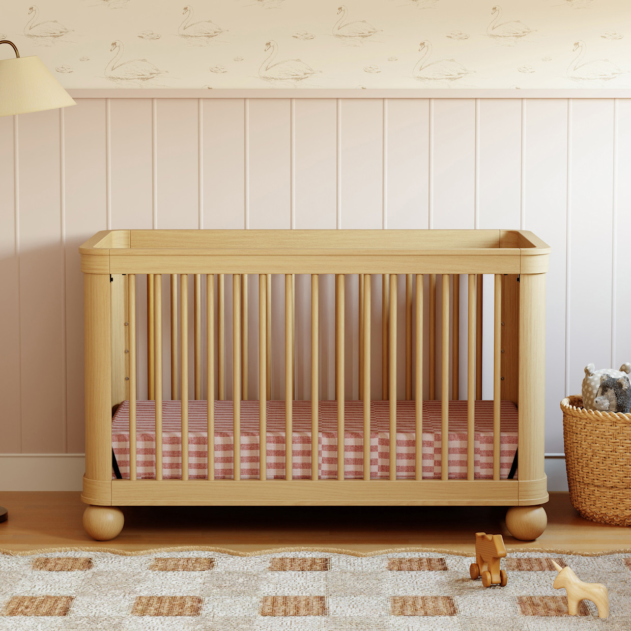 babyletto Crosby 3-in-1 Convertible Crib - Honey.