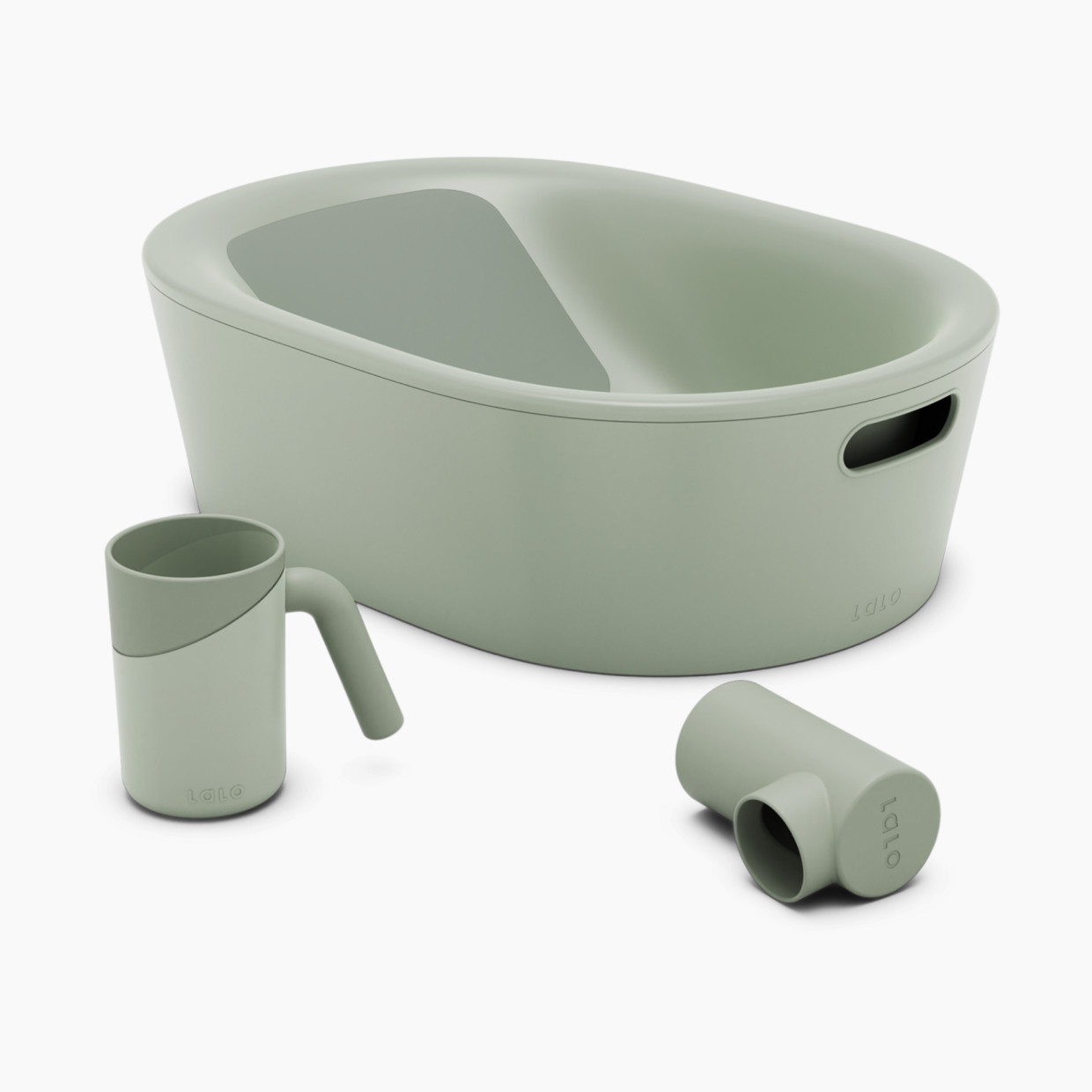 Lalo Bathtime Starter Kit - Tub & Accessories - Sage.
