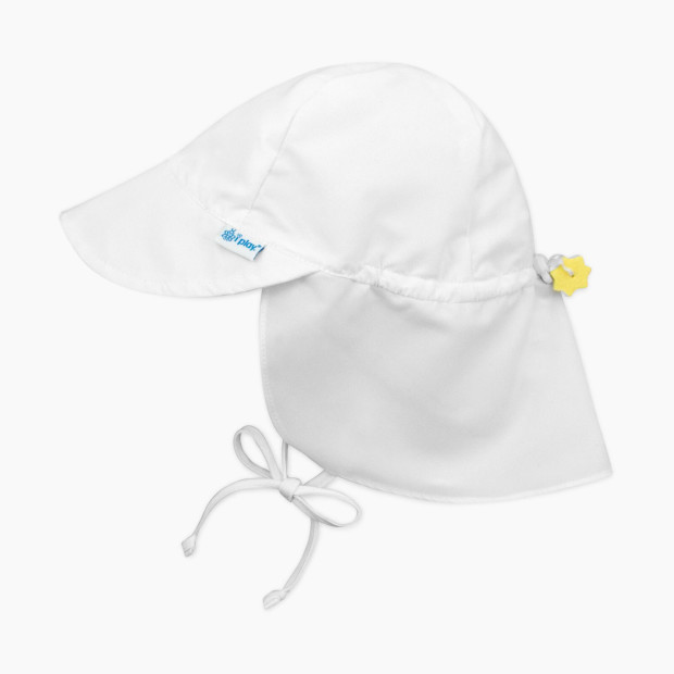 GREEN SPROUTS Flap Sun Protection Hat - White, 9-18 Months.
