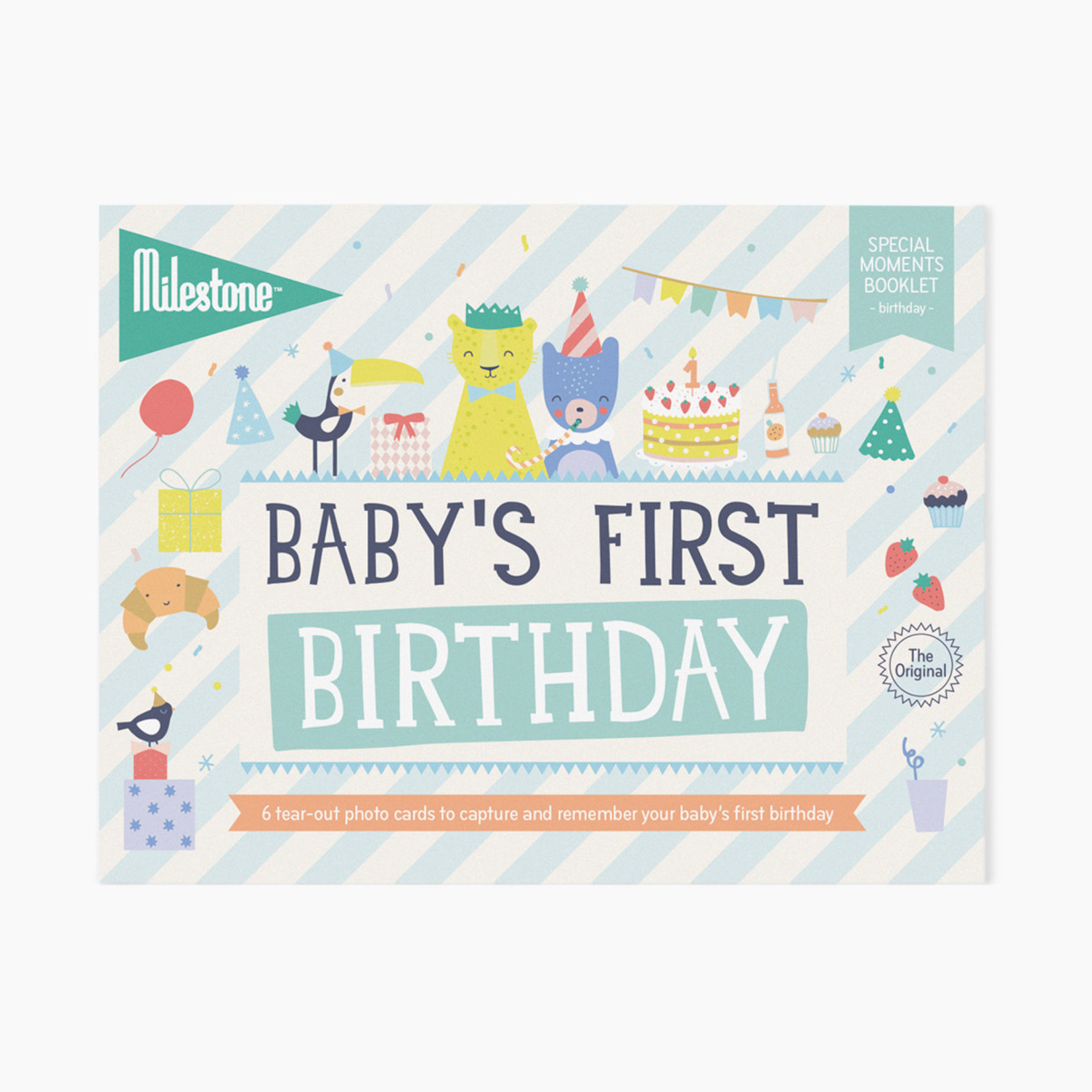 Milestone Baby's First Birthday Photo Card Booklet.