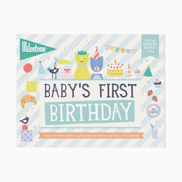 Milestone Baby's First Birthday Photo Card Booklet.