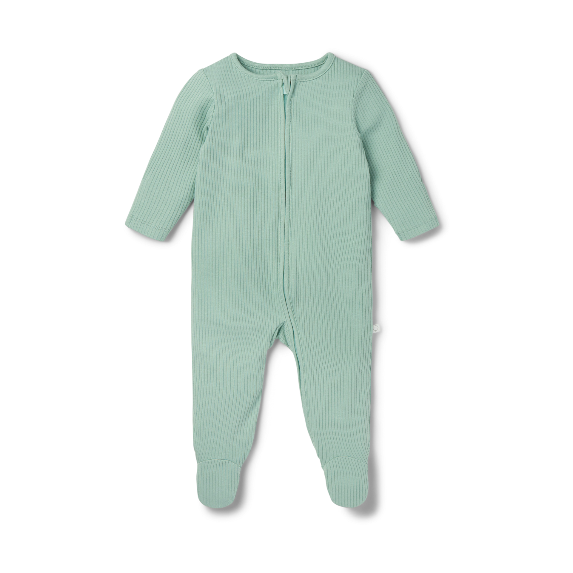 MORI Ribbed Clever Zip Footed Baby Pajamas Mint, Nb Babylist Shop