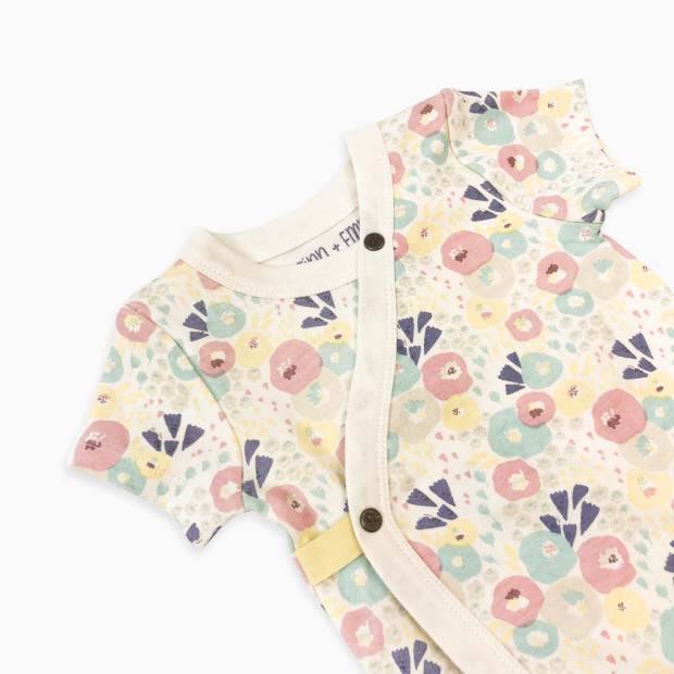 Finn + Emma Short Sleeve Bodysuit - Wildflowers, 0-3 Months.