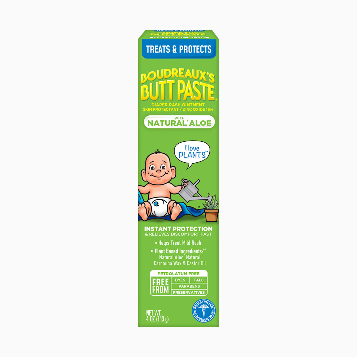Boudreaux's Butt Paste Diaper Rash Cream with Natural Aloe.