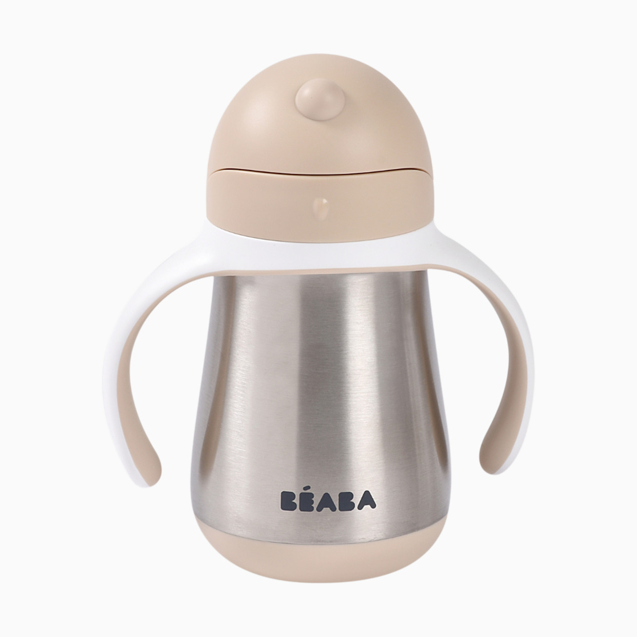 Beaba Stainless Steel Straw Sippy Cup - Oat.