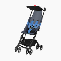 gb Pockit Air All Terrain Ultra Compact Lightweight Travel Stroller with Breathable Fabric in Night Blue, 28x17.5x39.8 Inch (Pack of 1)