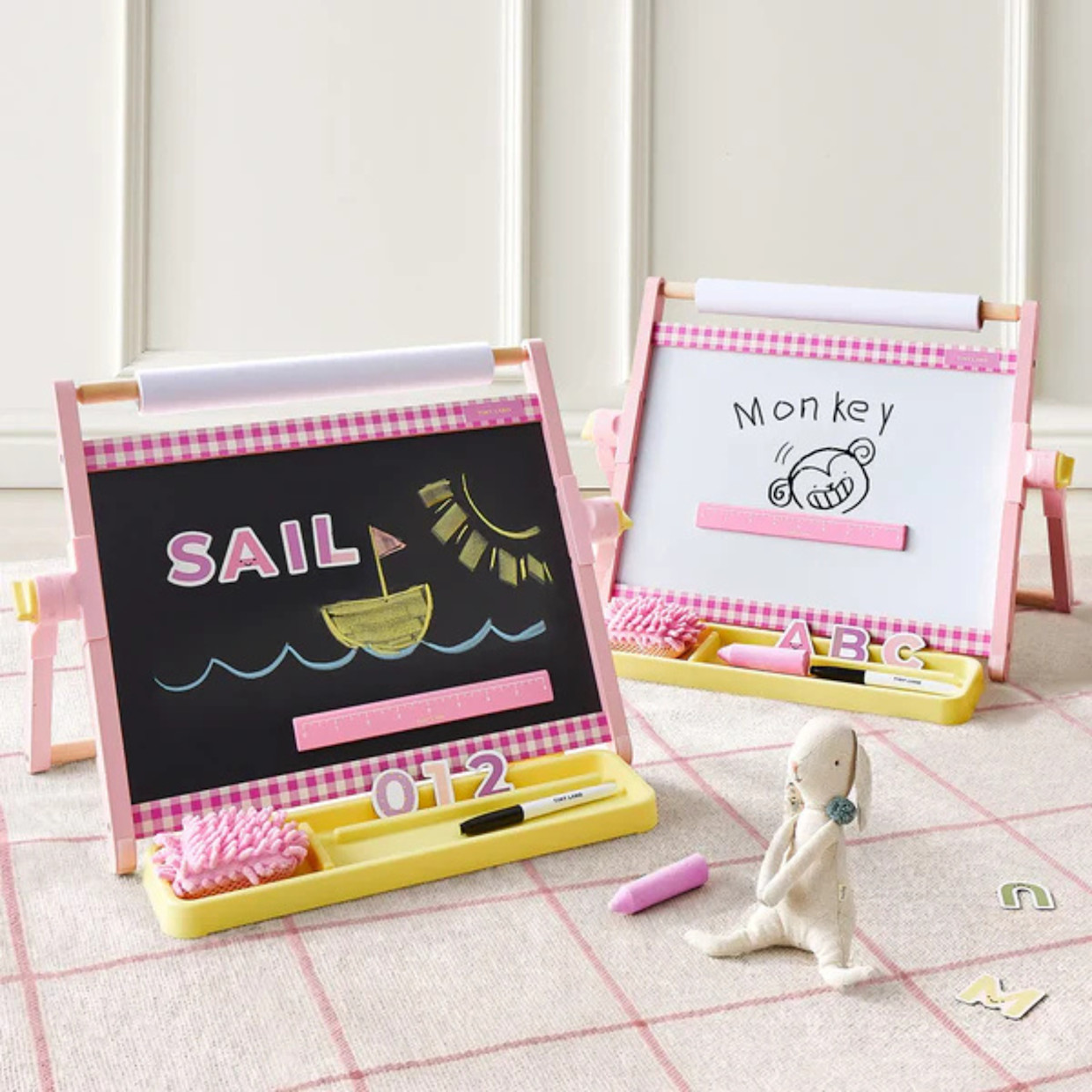 Tiny Land Double-Sided Magnetic Tabletop Easel - Pink.