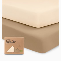 KeaBabies 2-Pack Crib Sheets 52x28 Jersey Cotton Pecan