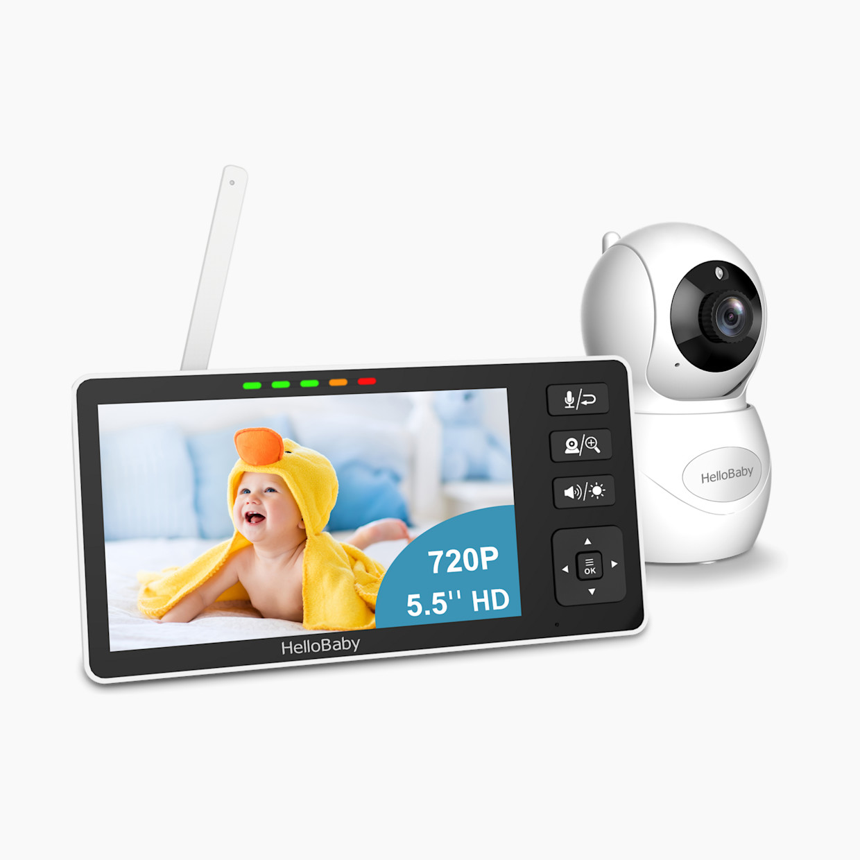 HelloBaby 5.5" 720 HD LCD Digital Wireless Video Baby Monitor.