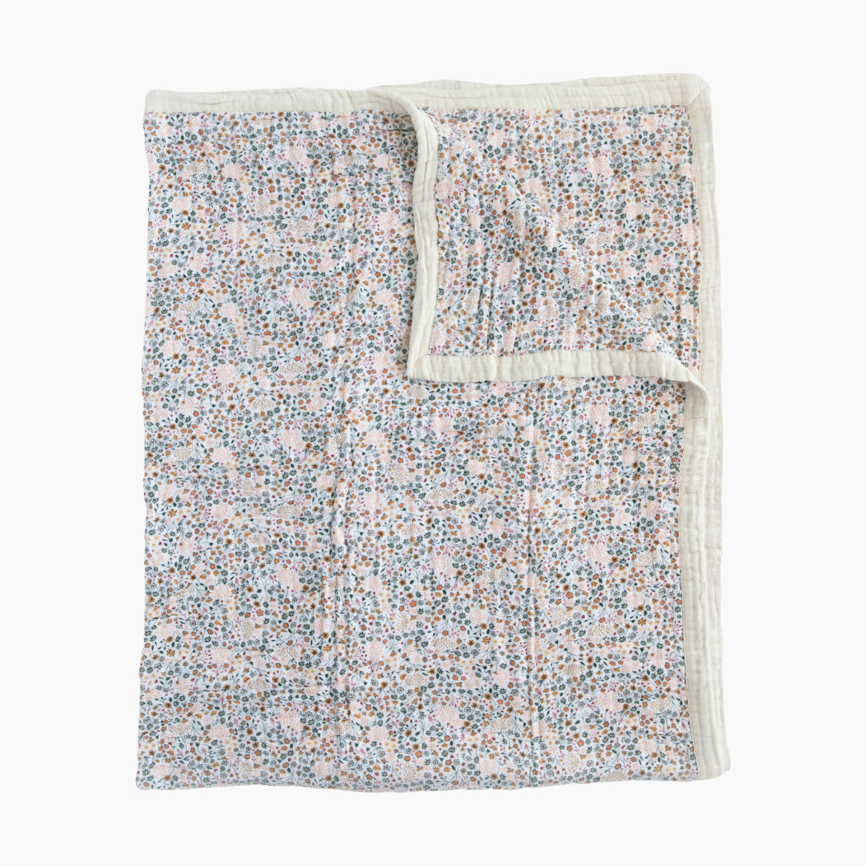 Little Unicorn Cotton Muslin Quilted Throw - Pressed Petals.