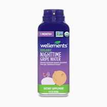 Wellements Organic Nighttime Gripe Water for Babies 1 Month+ (4 Fl Oz) - Baby Gripe Water for Bedtime Relief Gas, Colic & Fussiness - Herbs Promote a Peaceful Night’s Sleep - USDA Certified & Non GMO