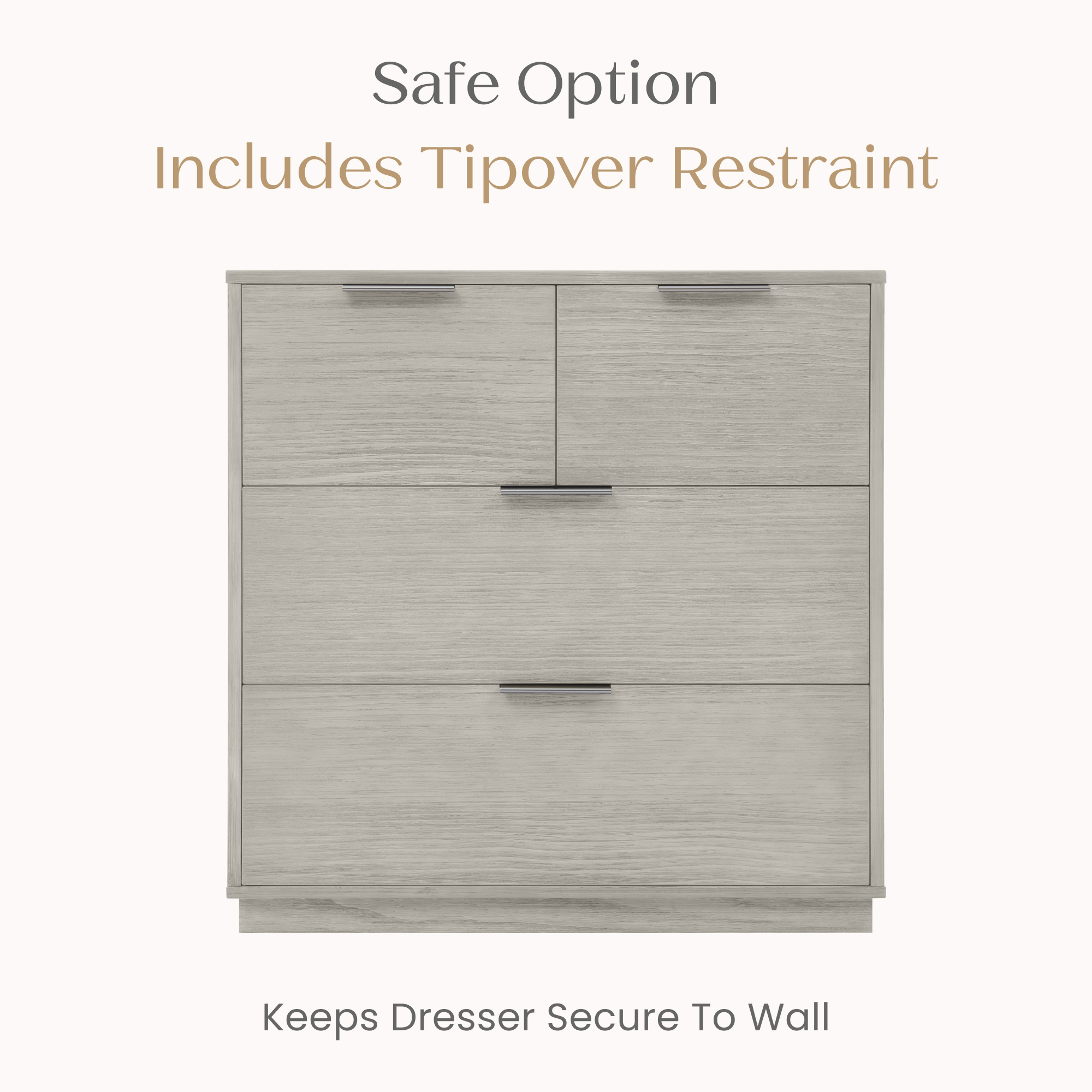 Delta Children Forever 4 Drawer Dresser with Changing Top and Interlocking Drawers - Rustic Mist.