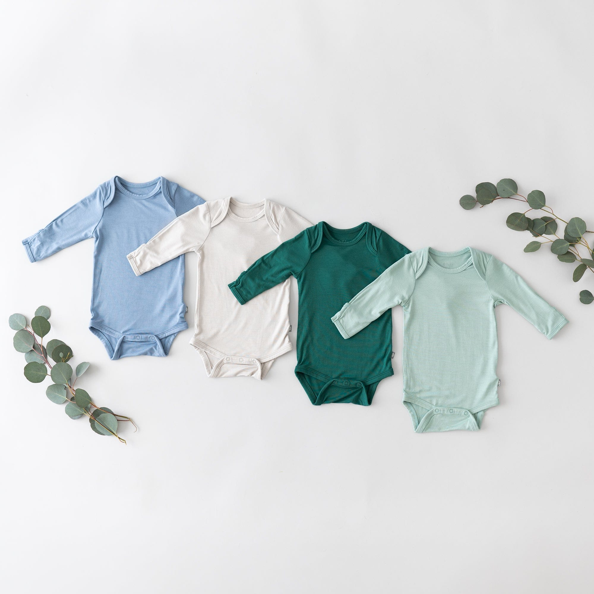 Kyte Baby Long Sleeve Bodysuit - Sage, 0-3 M.