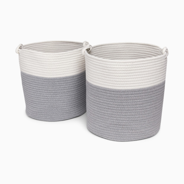 Sprucely Cubby Rope Basket (2 Pack).