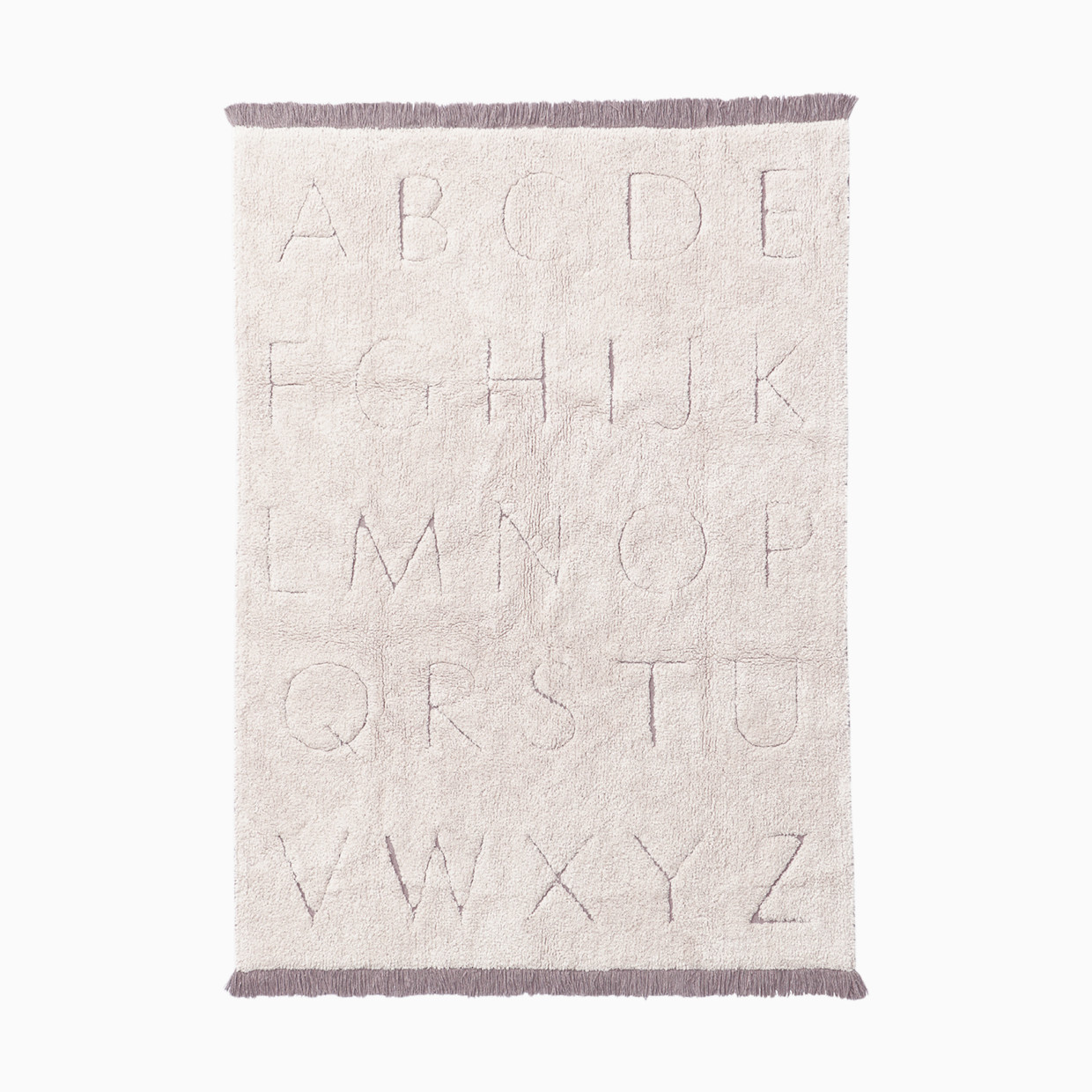 Lorena Canals ABC RugCycled Washable Rug - Natural, 4’ X 5’3”.